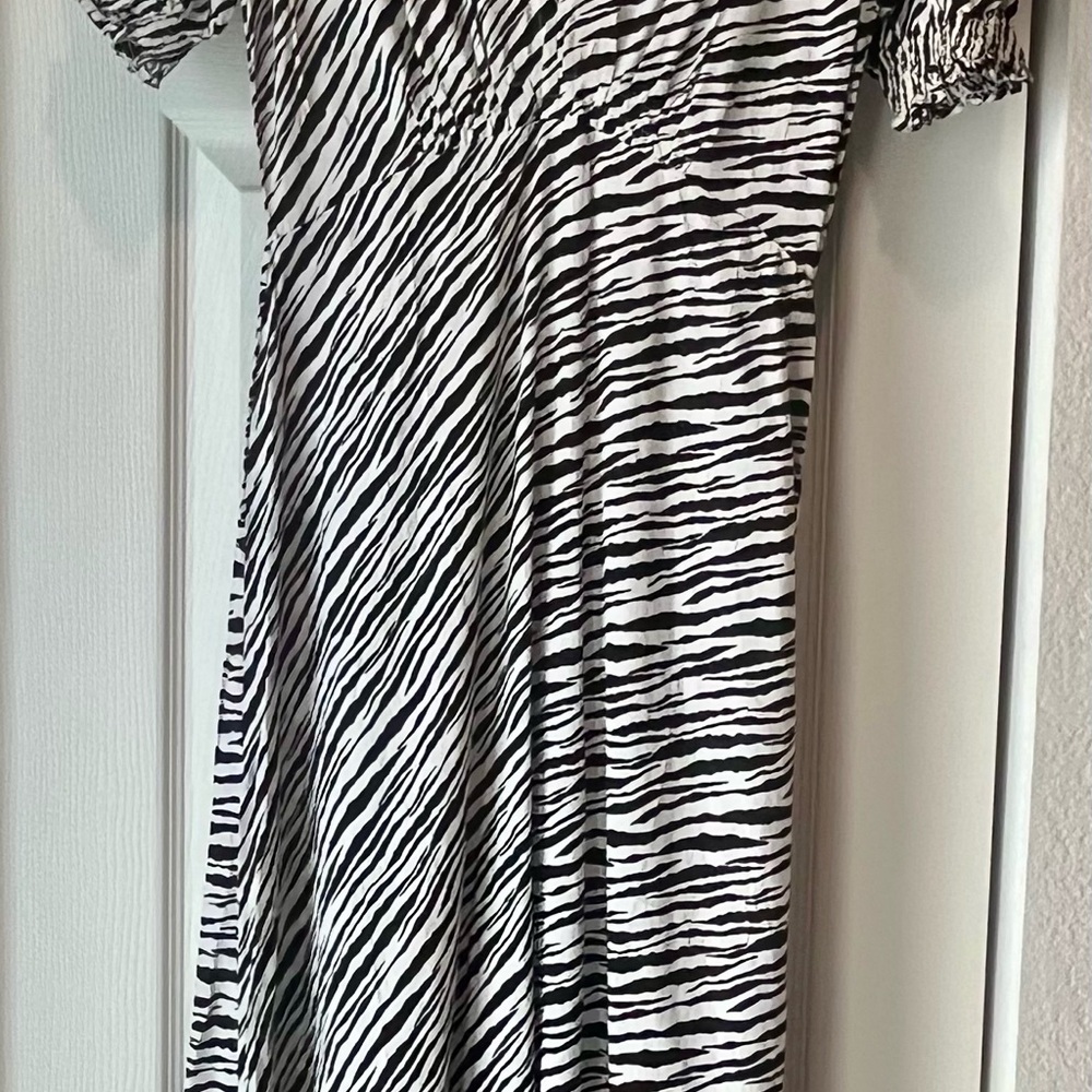 NWT Faithful the Brand Monochrome Zebra Pattern Dress - Picture 3 of 10